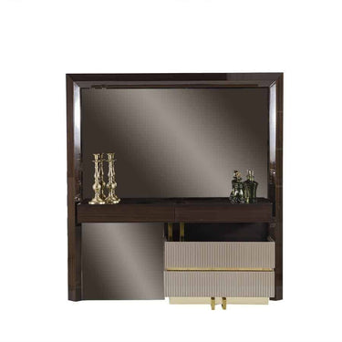 Vitra fésülködőasztal sötébarna-arany (tükörrel) kiállított