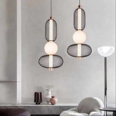 MESH 3 elemből álló függőlámpa fekete-fehér