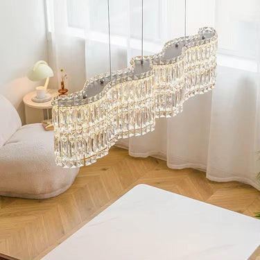 ARIA LOW Arany Kristály függőlámpa 120cm