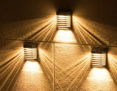 Solar fali lámpa 5V 0.3w 30lm 3000k IP65 fekete 120x120x90mm
