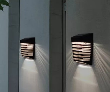 Solar fali lámpa 5V 0.3w 30lm 6500k IP65 fekete 120x120x90mm