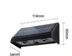 Solar fali lámpa 5V 0.8w 30lm 6500k IP65 fekete 142x80x73mm