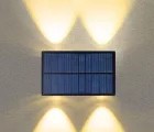 Solar fali lámpa 5V 1w 60lm 3000k IP65 fekete 170x80x73mm