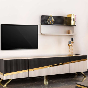 Zigi TV szekrény sötétbarna-bézs