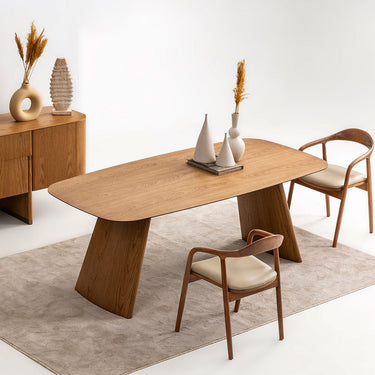 DELTA étkezőasztal világosbarna több méretben