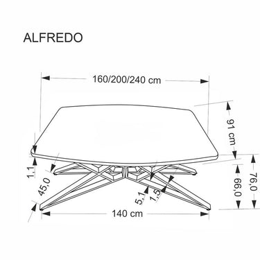 Alina bővithető étkezőasztal