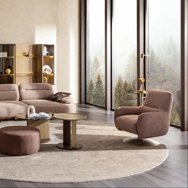 ALYA forgófotel homokszín