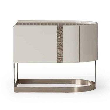 Aura éjjeliszekrény krém-bronz