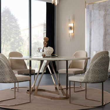 Aura ovális étkezőasztal 200 cm krém