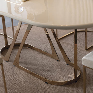 Aura ovális étkezőasztal 200 cm krém