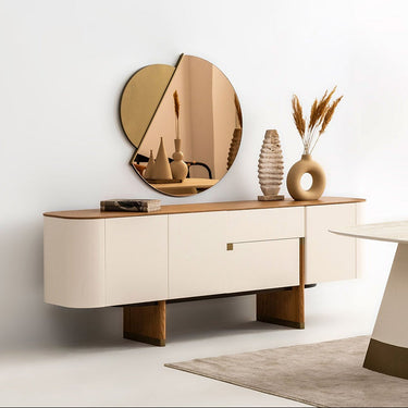 DELTA tálalószekrény ekrü-arany 220 cm