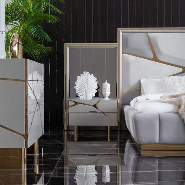 Sirius éjjeliszekrény ekrü-arany