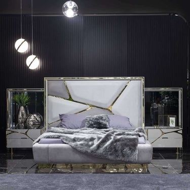 Sirius éjjeliszekrény ekrü-arany