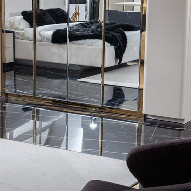 Octo gardróbszekrény krém-arany