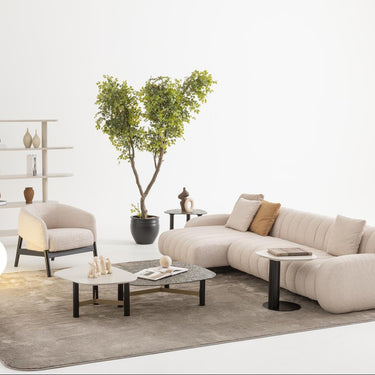 BELIZE "L" alakú kanapé bézs