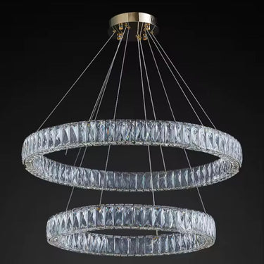 BELLA függőlámpa 2 gyűrűs arany, 40-60 cm