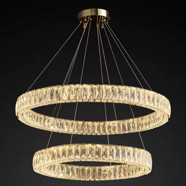 BELLA függőlámpa 2 gyűrűs arany, 40-60 cm