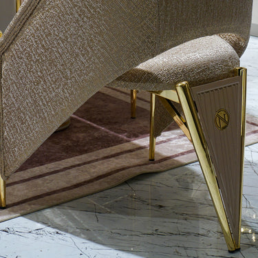 BENTLEY étkezőszék ekrüfehér, rozéarany