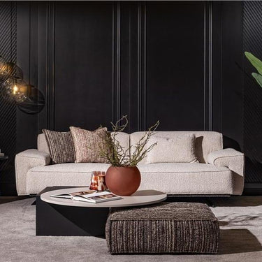 Montella puff 80 cm világosbarna