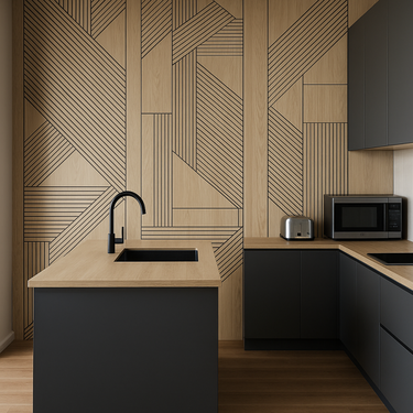 Falipanel Diagonale Large Nero 50 x 280 cm