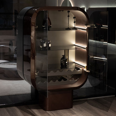 CONTE vitrin bronz-üveg (világítással)