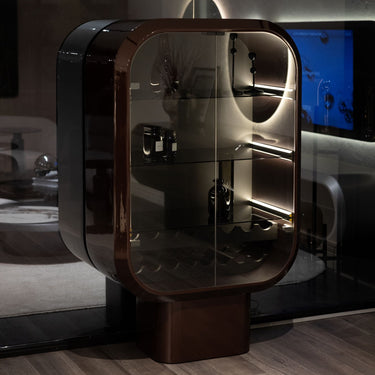 CONTE vitrin bronz-üveg (világítással)