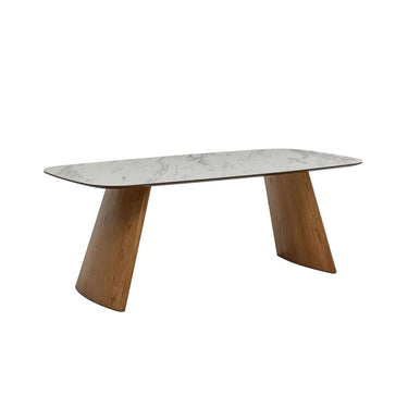 DELTA étkezőasztal világosbarna-porcelán több méretben