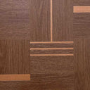 Sötét dió geometrikus intarzia LSB melamin dekorpanel – DH-D0003, 122 × 275 cm
