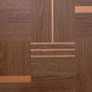 Sötét dió geometrikus intarzia LSB melamin dekorpanel – DH-D0003, 122 × 275 cm