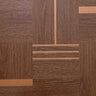 Sötét dió geometrikus intarzia LSB melamin dekorpanel – DH-D0003, 122 × 275 cm