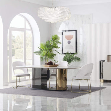 Octo étkezőasztal krém-arany 220 cm