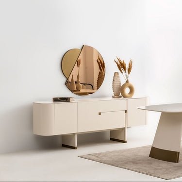 DELTA tálalószekrény ekrü-arany 220 cm