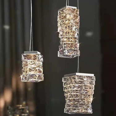 Falcon függőlámpa arany-kristály 120 cm