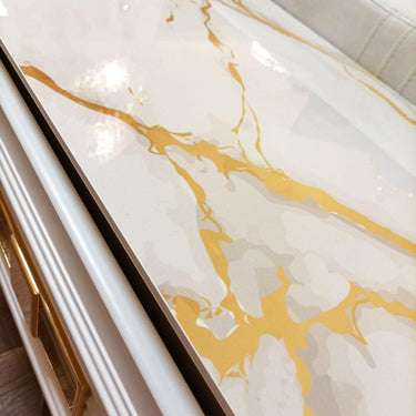 Glória éjjeliszekrény fehér-arany