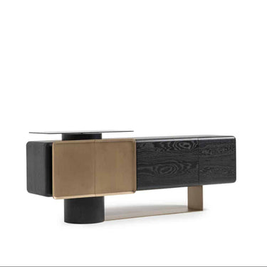 Grande tálalószekrény 240 cm fekete-arany