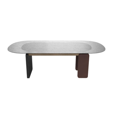 Hera étkezőasztal üveg-fa 230 cm