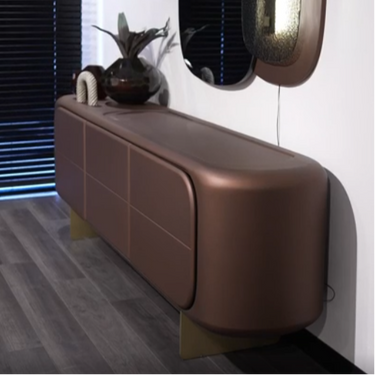 HERA konzolasztal barna bőr