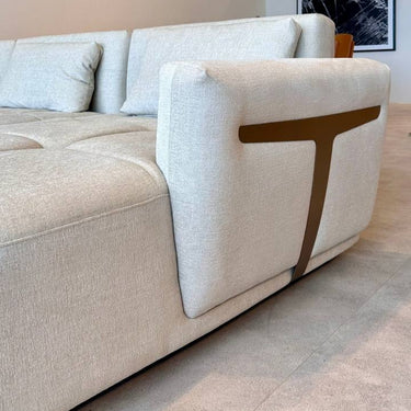 CARMO "U" alakú kanapé homokszín