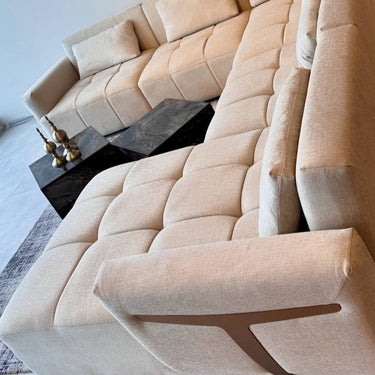 CARMO "U" alakú kanapé homokszín