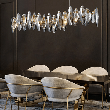 Beverly ovális hullám függesztett lámpa 90 cm