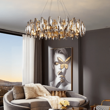 Beverly függesztett lámpa arany-füst üveg 50 cm