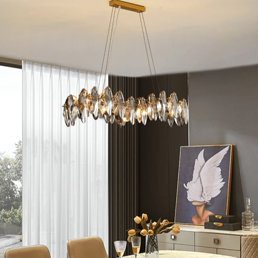 Beverly ovális hullám függesztett lámpa 90 cm