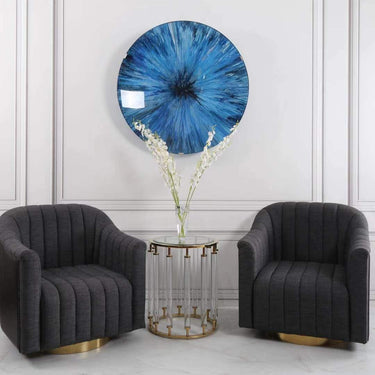 Iris fali dekoráció kék (több méretben)