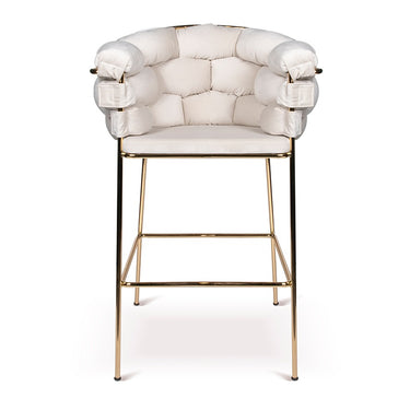 Balon bárszék krém-arany