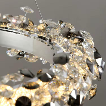 ASTRA 3 gyűrűs függőlámpa ezüst Ø55-75-96 cm