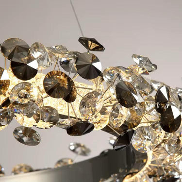 ASTRA 2 gyűrűs függőlámpa ezüst Ø55-75 cm