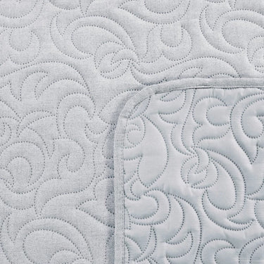 Len vászon szerkezetű préselt mintás ágytakaró Ezüst 220x240 cm