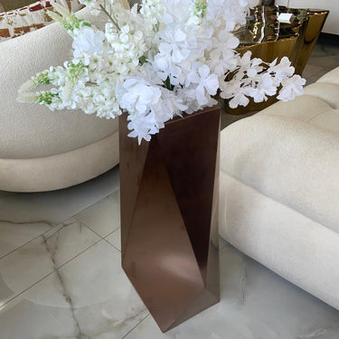 LOTUS váza matt rozéarany (kiállított)