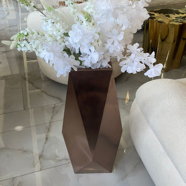 LOTUS váza matt rozéarany (kiállított)