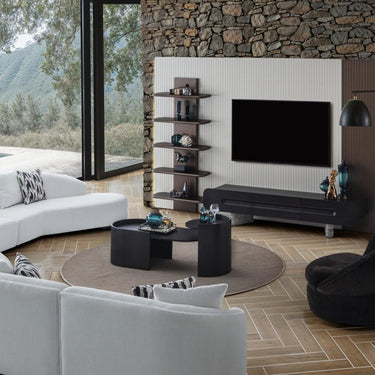 Maybach Tv állvány fekete lábbal hátfal nélkül